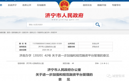 关于进一步加强和规范融资平台管理的意见 济政办字〔2020〕42号