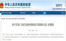 重磅！财政部印发《地方政府债券发行管理办法》