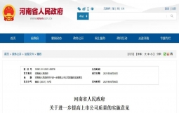 河南省人民政府关于进一步提高上市公司质量的实施意见
