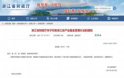 浙江省财政厅关于印发浙江省产业基金管理办法的通知